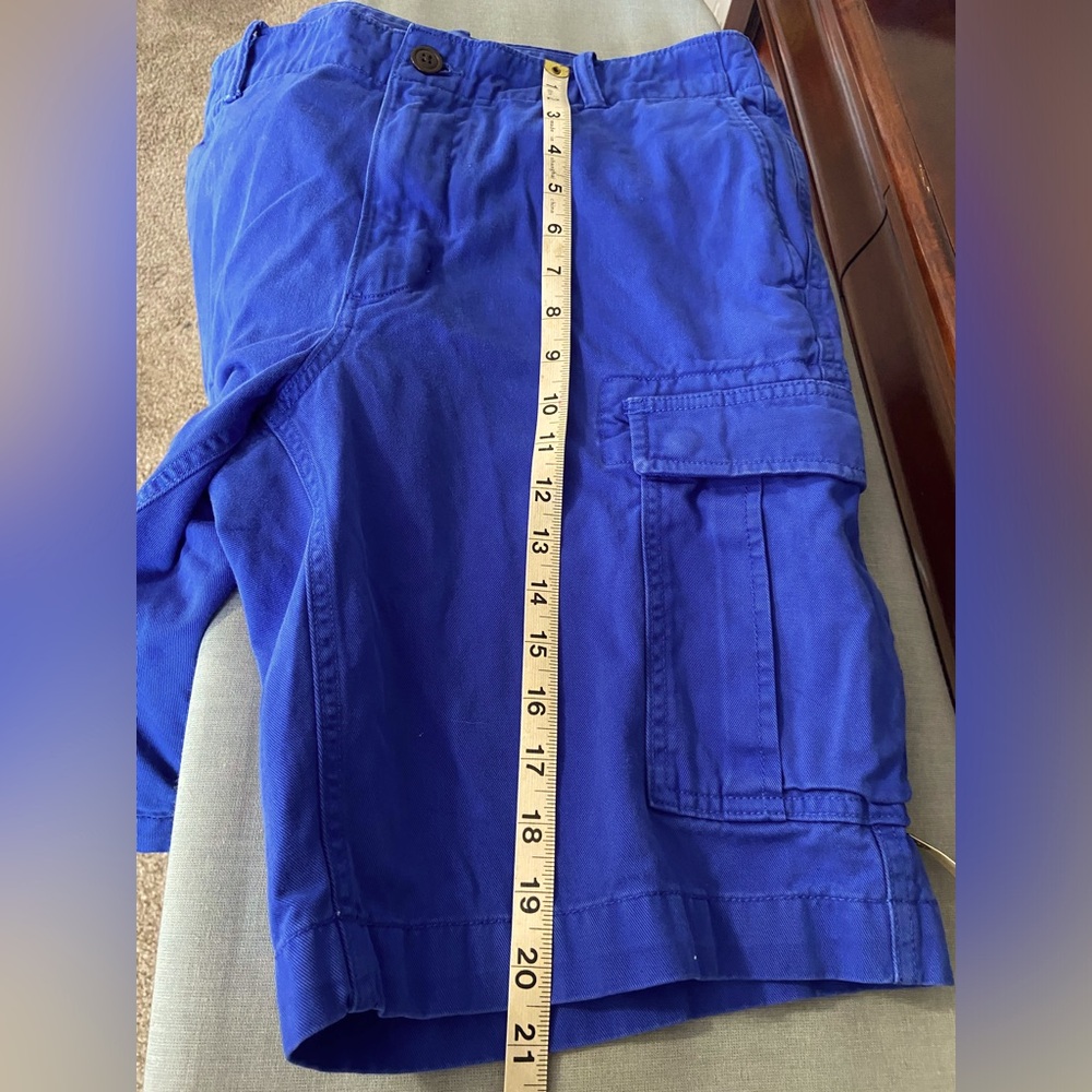 Land’s End Men’s Blue cargo shirts waist size 32 - Picture 7 of 8